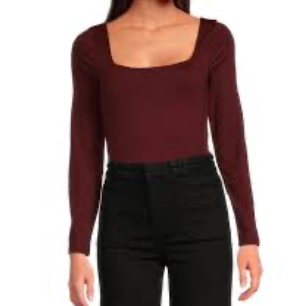 a loves a square neck long sleeve bodysuit size small bnwt